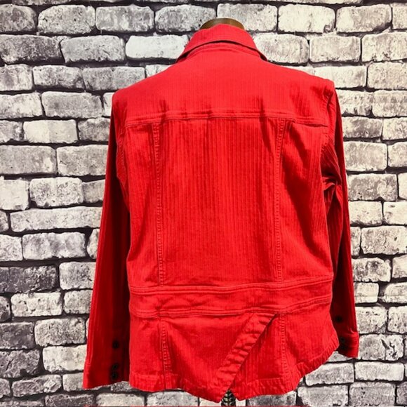 Coldwater Creek Red Button Down Jacket Size 18W - Picture 7 of 10